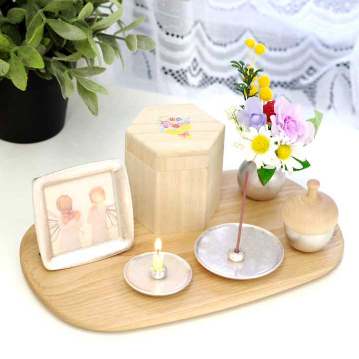 木製のミニ骨壷