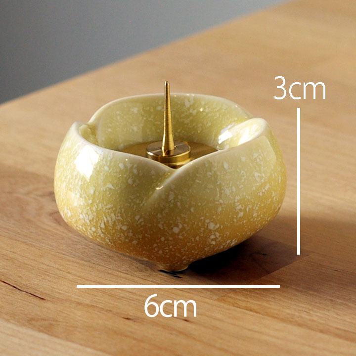 国産 やわらぎの花 ロウソク立て ゆず 単品 イエロー 黄色ろうそく立て