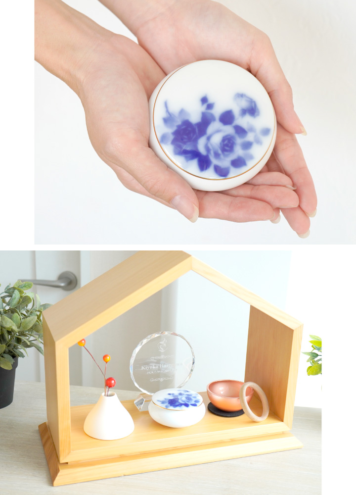 大倉陶園の最高級骨壷。