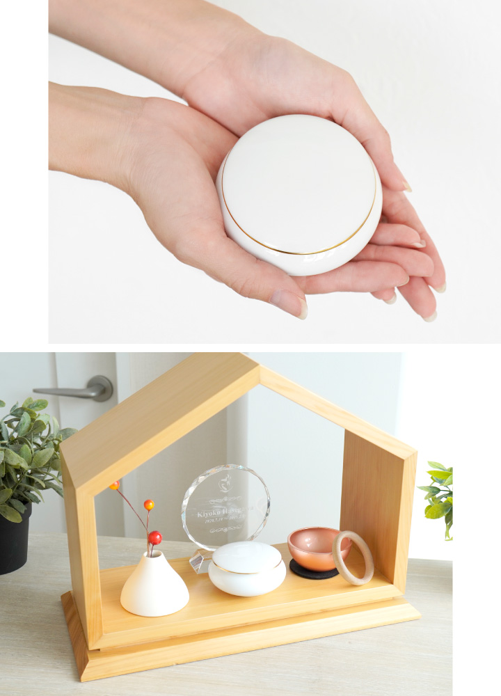 大倉陶園の最高級骨壷。