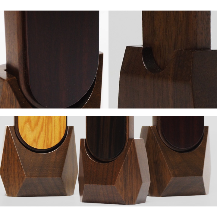 深く美しい天然の木の色合いが美しいお位牌「礼」