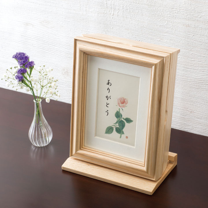 手元供養に最適な写真立てと遺骨カプセル（ミニ骨壷）のセット